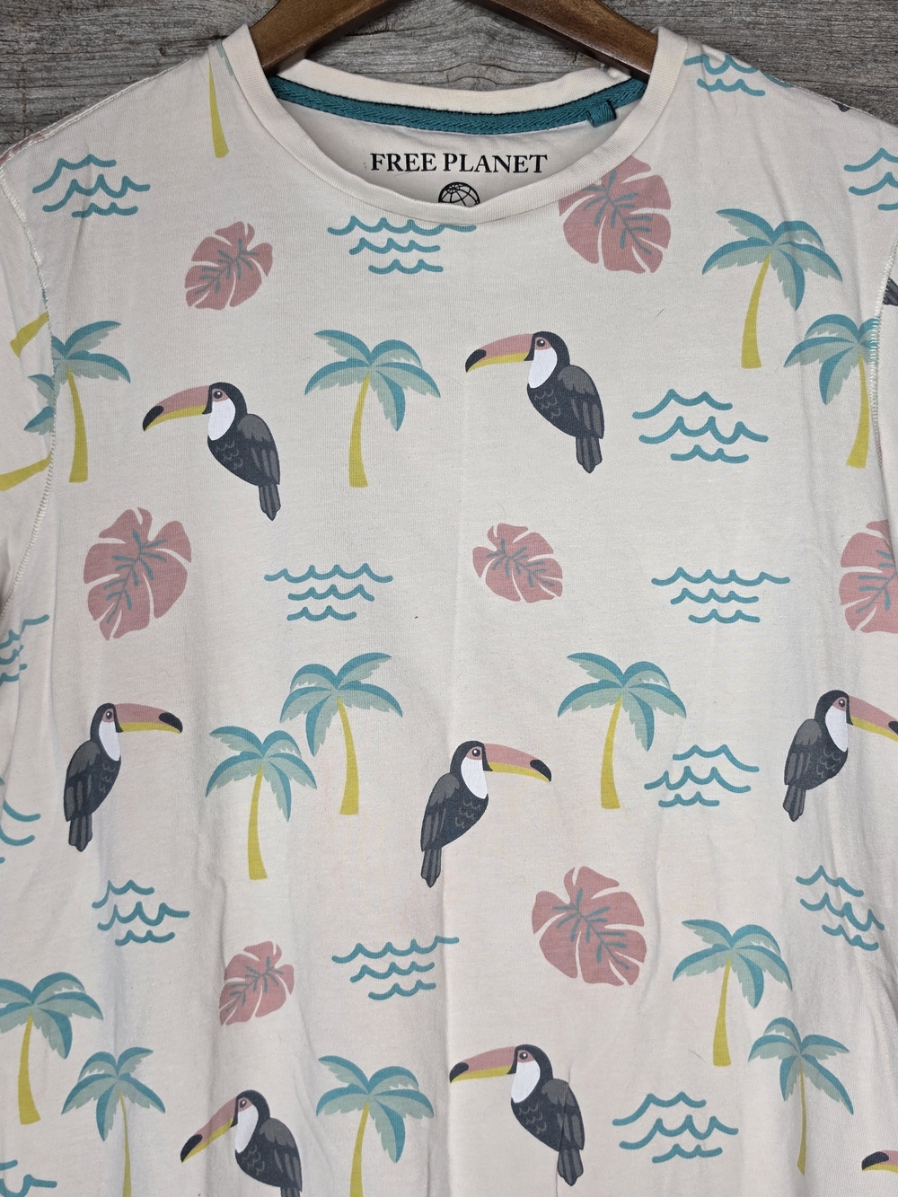 Free Planet Toucan & Palm Print Tee